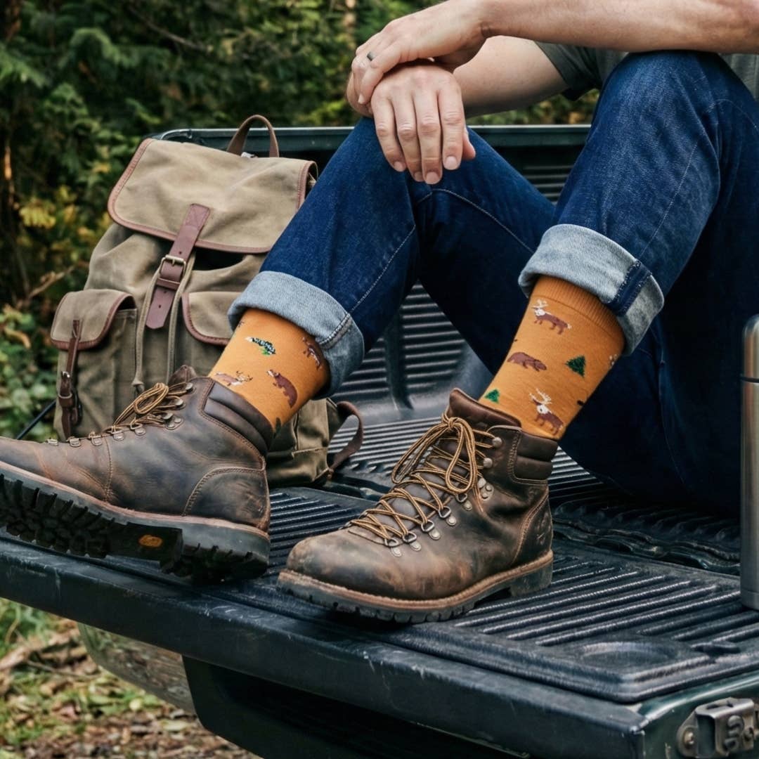 Friday Sock Co. - Men's Wildlife This Did Good Socks - Outdoorsy Gift For Dad