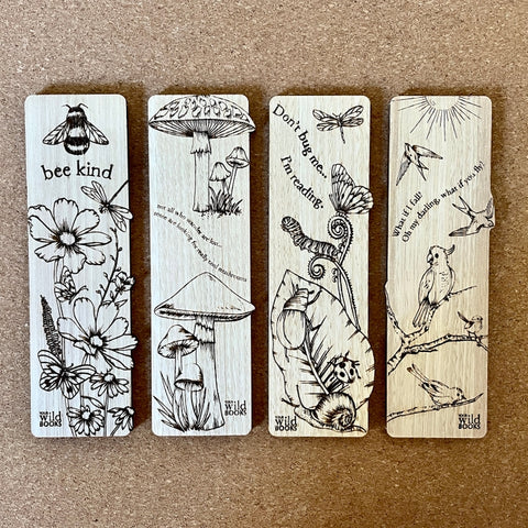 Your Wild Books - Wooden Bookmarks