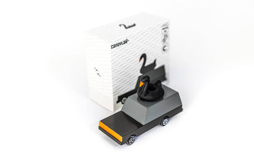 Model of a car with a swan on top, featuring the brand 'CANDYLAB' on a white background.