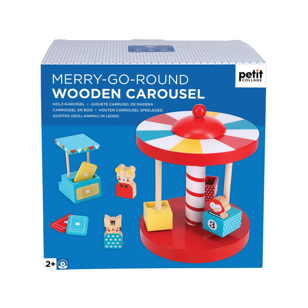 Petit Collage - Merry-Go-Round Wooden Carousel