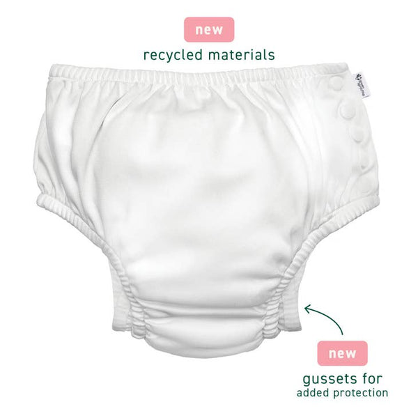 Eco Snap Swim Diaper with Gusset (Biodiversity Collection) - Sand Panther Chameleon