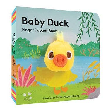 Baby Duck finger puppet book with colorful cover and duck illustration