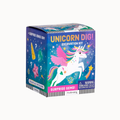 Unicorn Dig! excavation kit packaging with colorful unicorn illustration on a white background