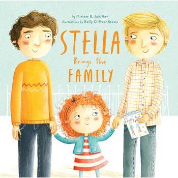 Book cover of 'Stella Brings the Family' with illustrations of two children and a baby.
