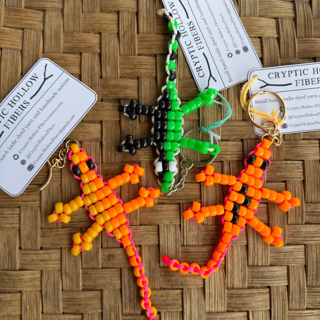 Cryptic Keychains Cryptic Hollow Fibers - Beaded Critter Keychains – Play Hollow