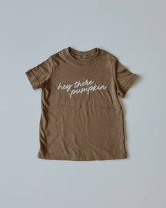 Hey There Pumpkin Toddler Tee - Duck Brown