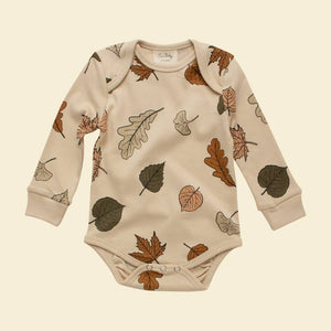 Organic Baby Long-sleeve Bodysuit - Autumn Leaf