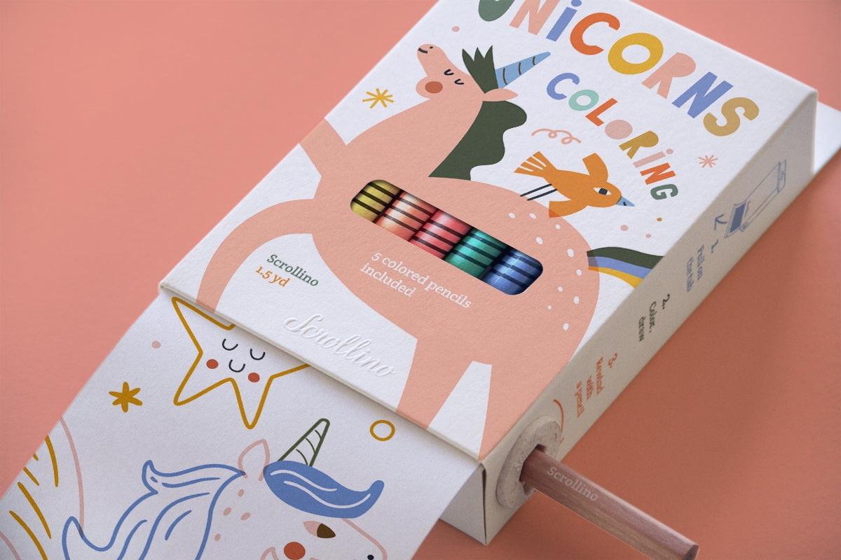 Scrollino - Unicorns Coloring