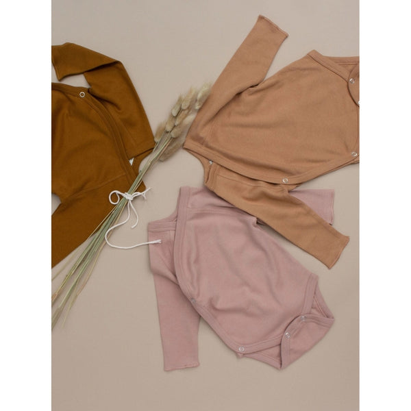 Organic Baby Long-sleeve Bodysuit - Camel