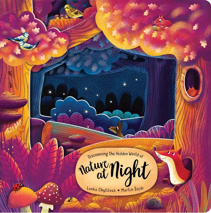 Happy Fox BOOKS - Hidden World of Nature at Night Layered Board Book