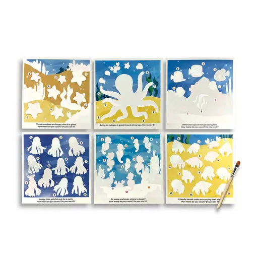 OOLY - Water Amaze Water Reveal Boards - Under the Sea (13 Pc Set)