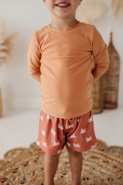 babysprouts clothing company - Long Sleeve Rash Guard Swim Shirt Sunset