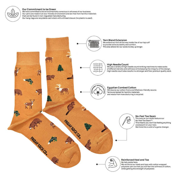 Friday Sock Co. - Men's Wildlife This Did Good Socks - Outdoorsy Gift For Dad