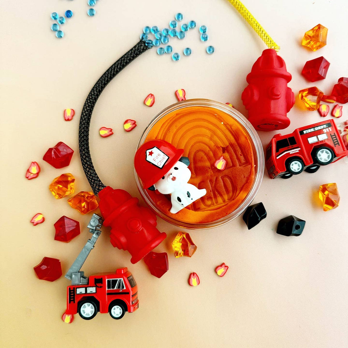 Earth Grown KidDoughs -Fire Station- Kiddough Play Kit