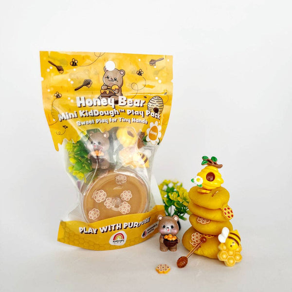 Honey bear mini kit dough play set with packaging on a white background