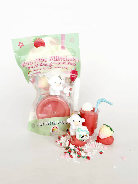 Moo Moo Milkshake toy with packaging and accessories on a white background