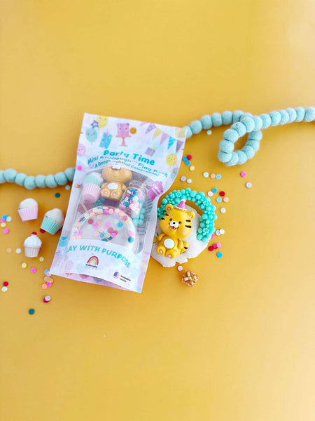 Toy packaging with a toy figure on a yellow background