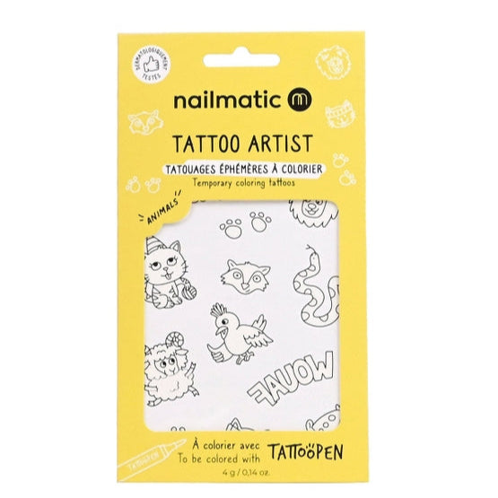 Nailmatic USA - Temporary Coloring Tattoos - Animals