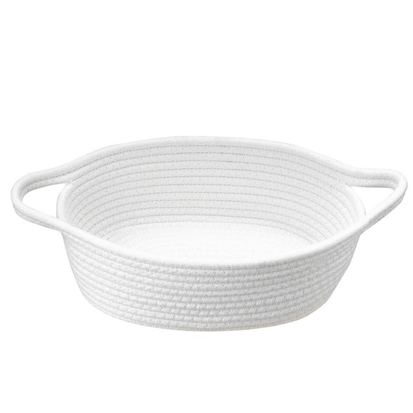 Medium White Rope Basket