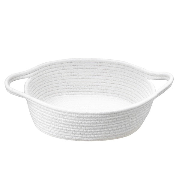 Large White Rope Basket