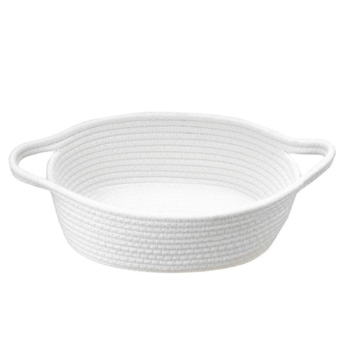 Large White Rope Basket