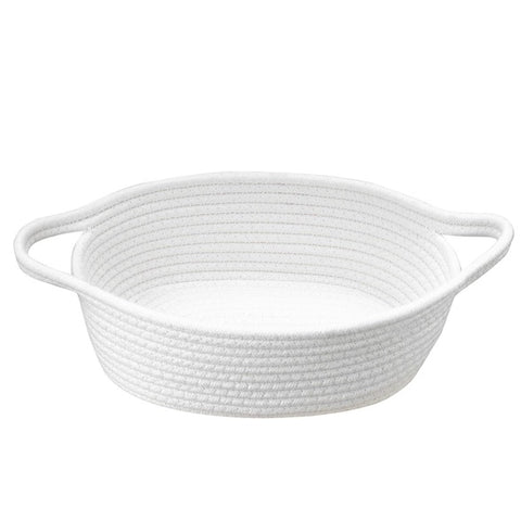 Small White Rope Basket