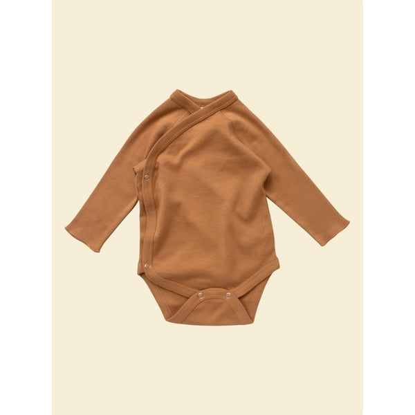 Organic Baby Long-sleeve Bodysuit - Camel