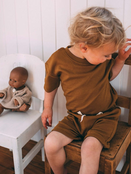 Ziwi Baby - Organic Baby & Toddler Shorts - Ochre