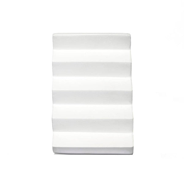 White striped fabric on a white background