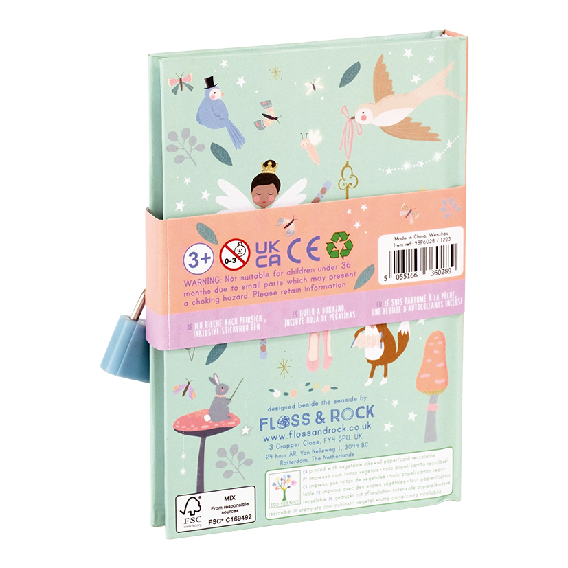 Packaging of Floss & Rock children's floss with fairy design on a white background