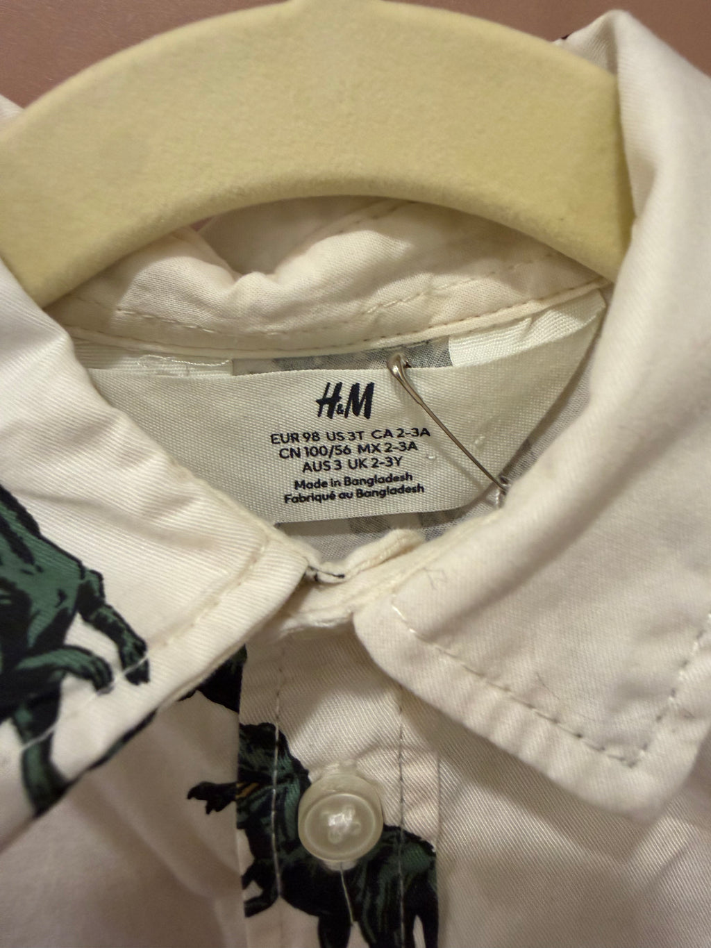 H&M - Dinosaur Button-Up Shirt - 3T