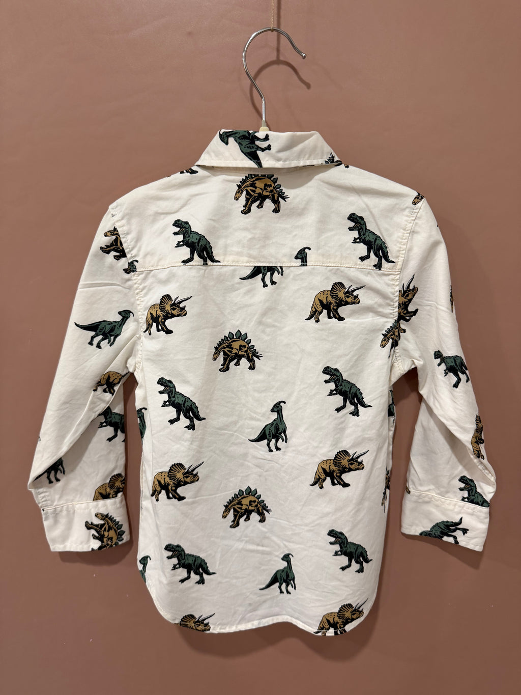 H&M - Dinosaur Button-Up Shirt - 3T