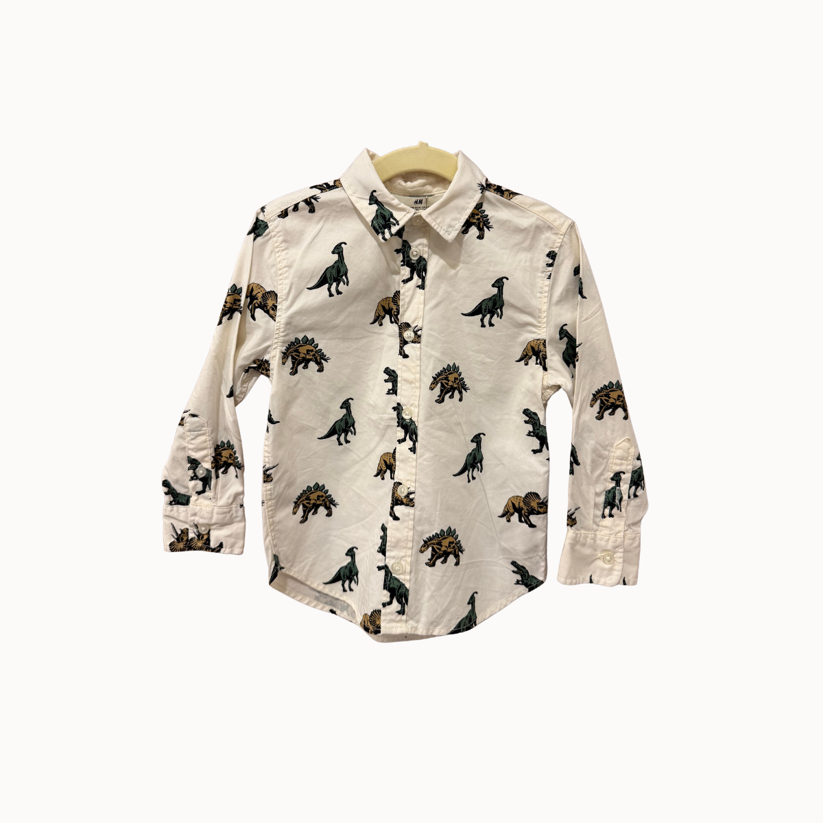 H&M - Dinosaur Button-Up Shirt - 3T