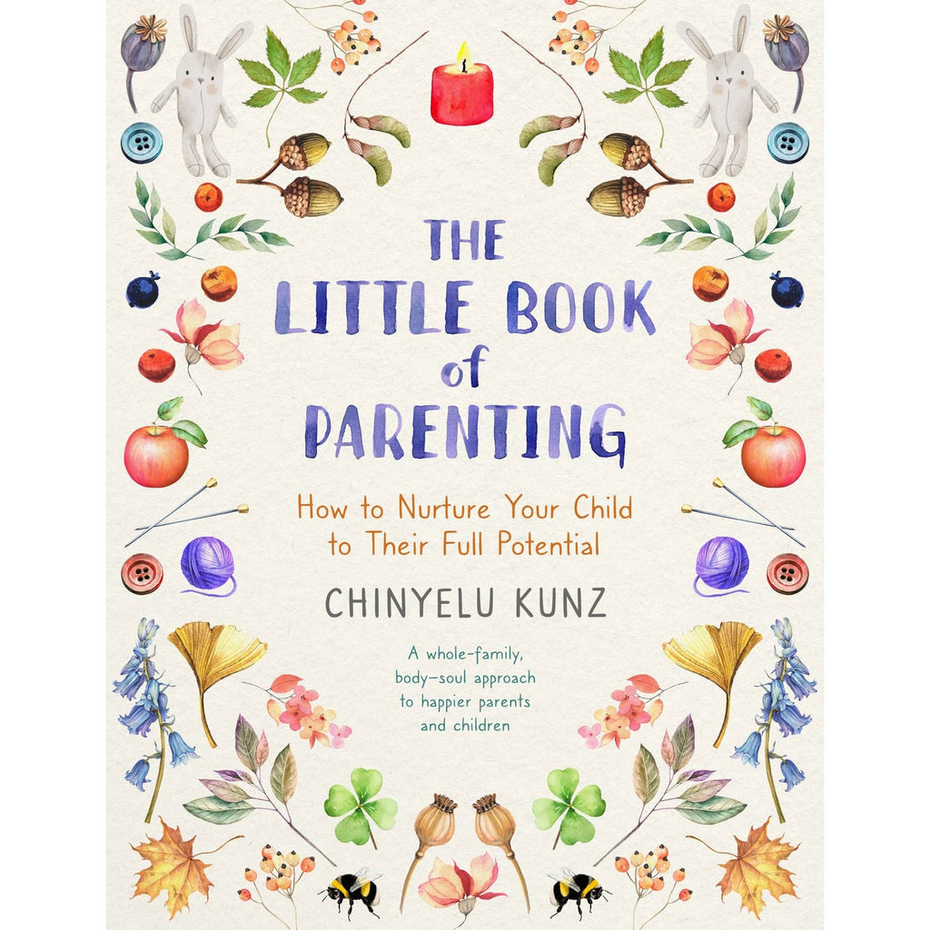 Book cover of 'The Little Book of Parenting' with decorative elements and text.
