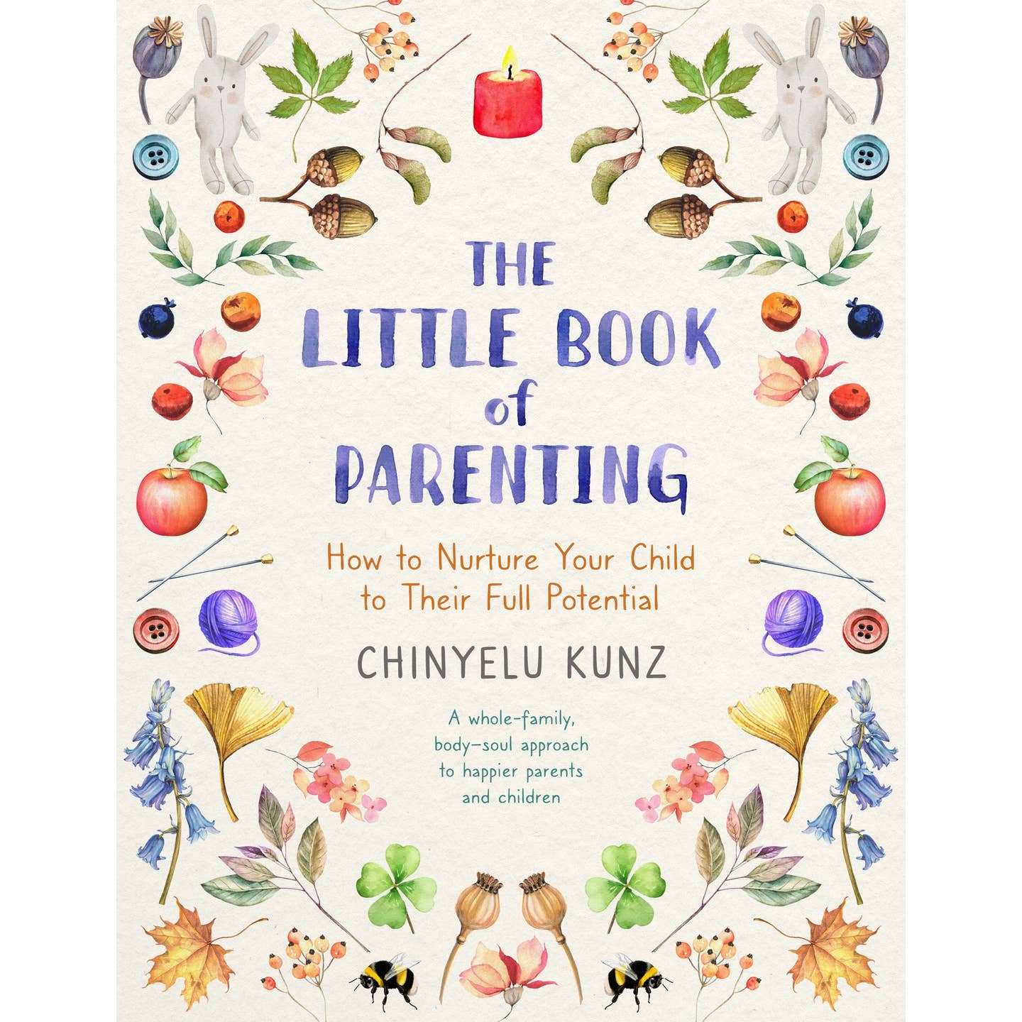 Book cover of 'The Little Book of Parenting' with decorative elements and text.