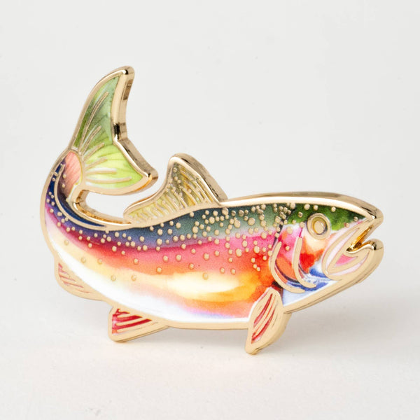 Colorful fish-shaped object on a white background