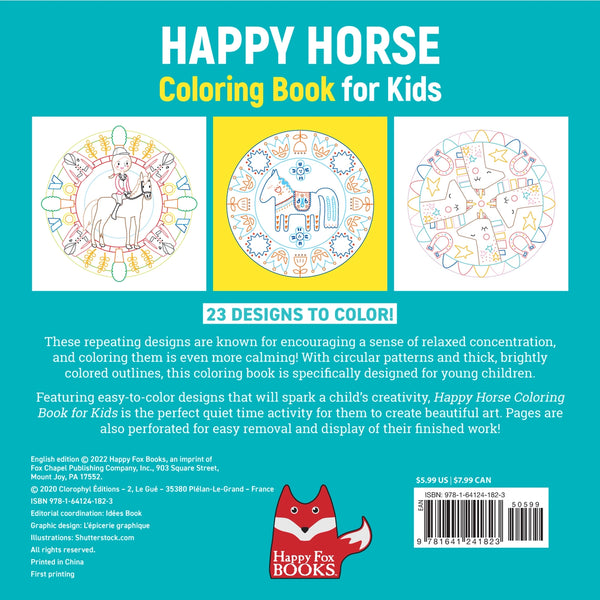 Happy Fox BOOKS - Coloring Book - Happy Horse