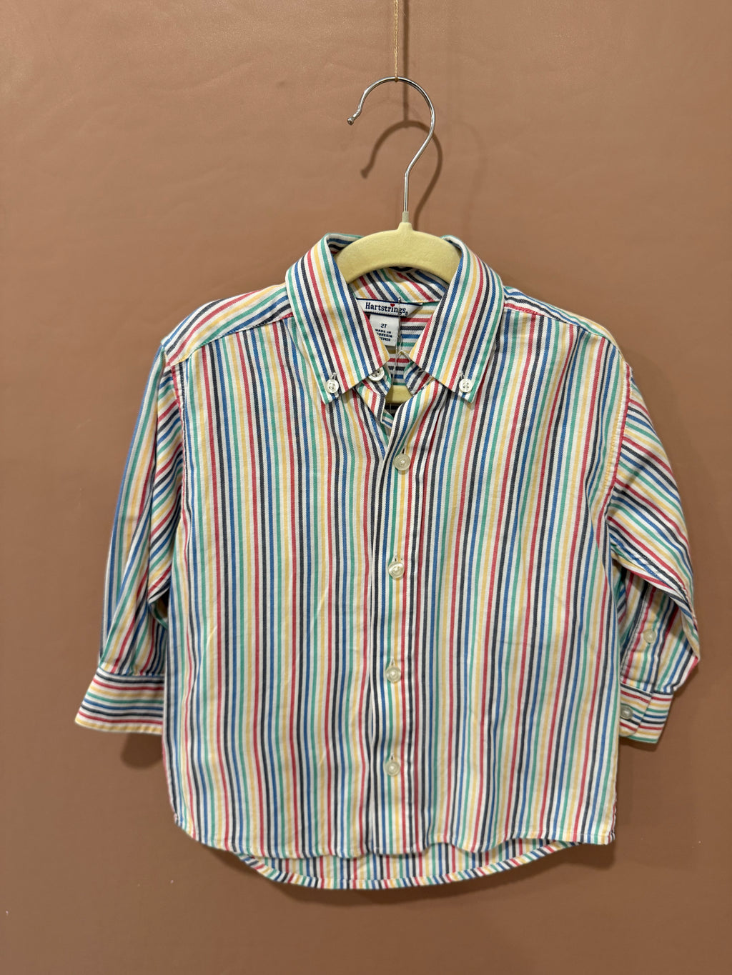 Hartstrings - Rainbow Stripe Shirt - 2T