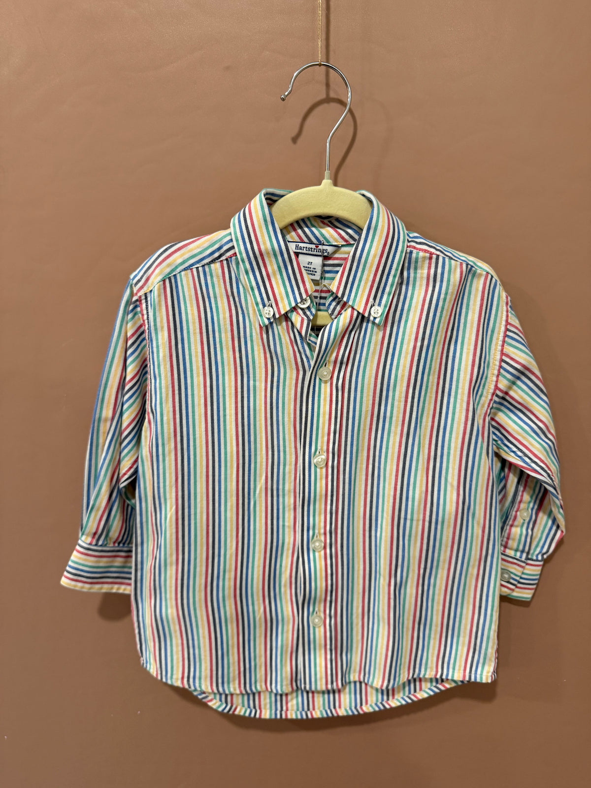 Hartstrings - Rainbow Stripe Shirt - 2T