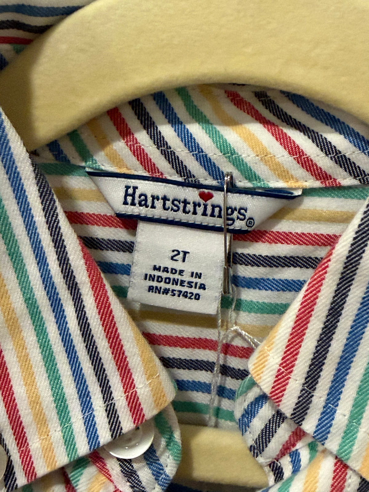 Hartstrings - Rainbow Stripe Shirt - 2T