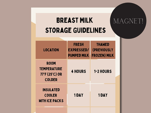 That Matters Mama - Breastmilk Storage Guidelines Magnet