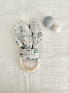 Organic Baby Mountain Map Teething Ring
