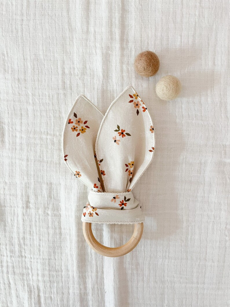 Organic Baby Dainty Floral Teething Ring