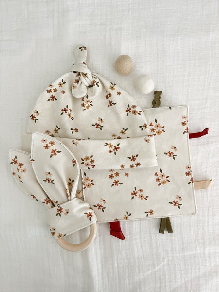 Organic Dainty Flowers Baby Knotted Hat