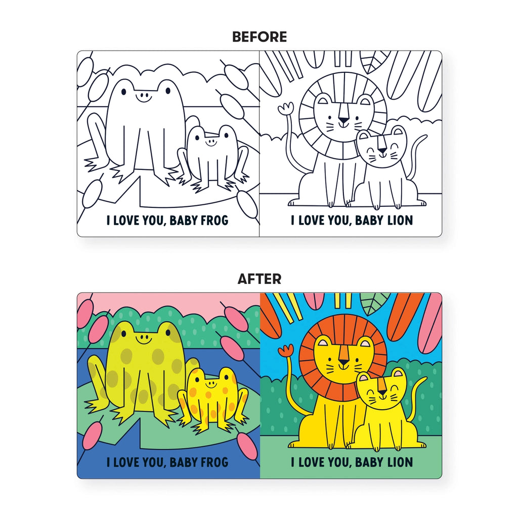 Mudpuppy - I Love You, Baby Color Magic Bath Book