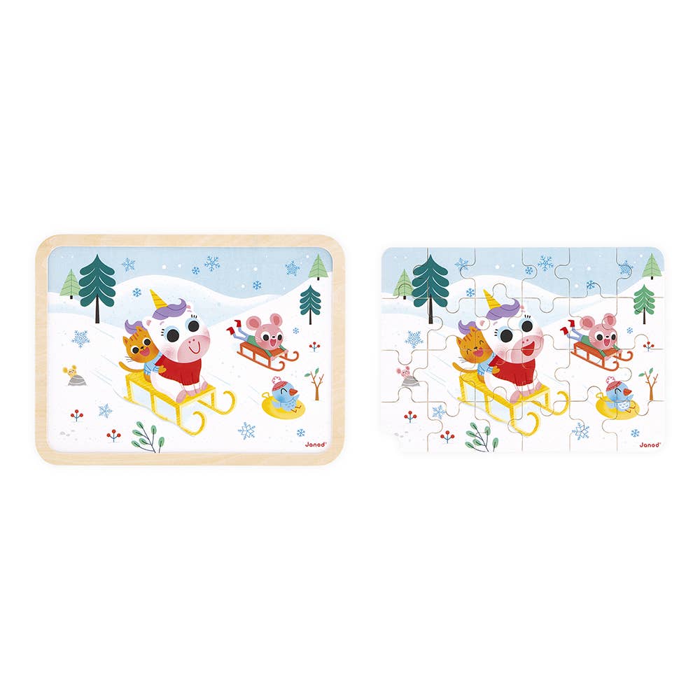 Janod - Wooden Mountain Spot-the-Difference Puzzle