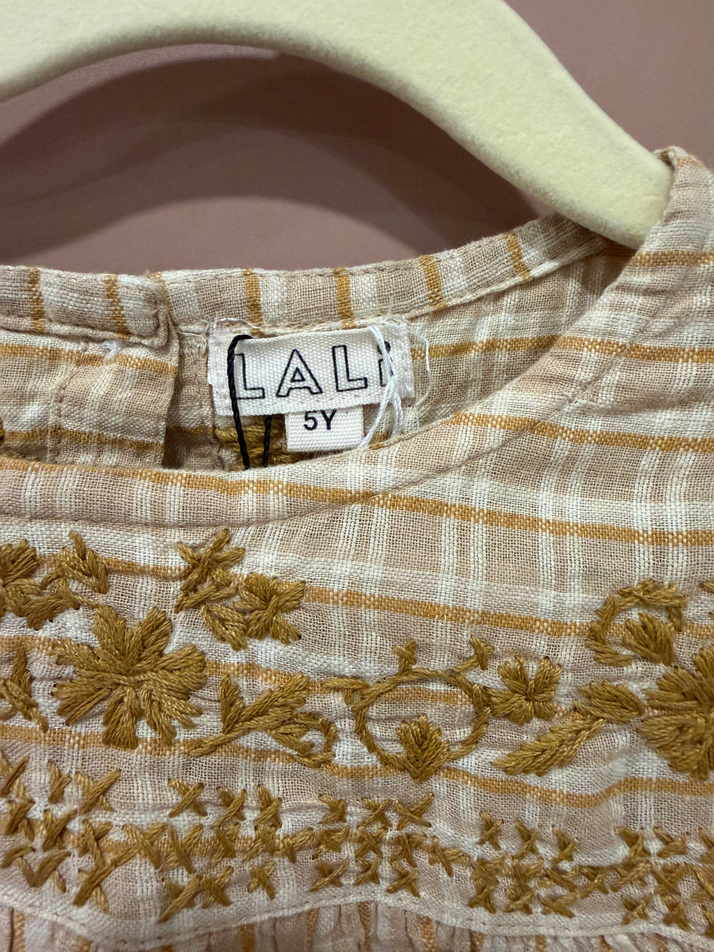 LALi - Plaid Embroidered Shirt - 5Y