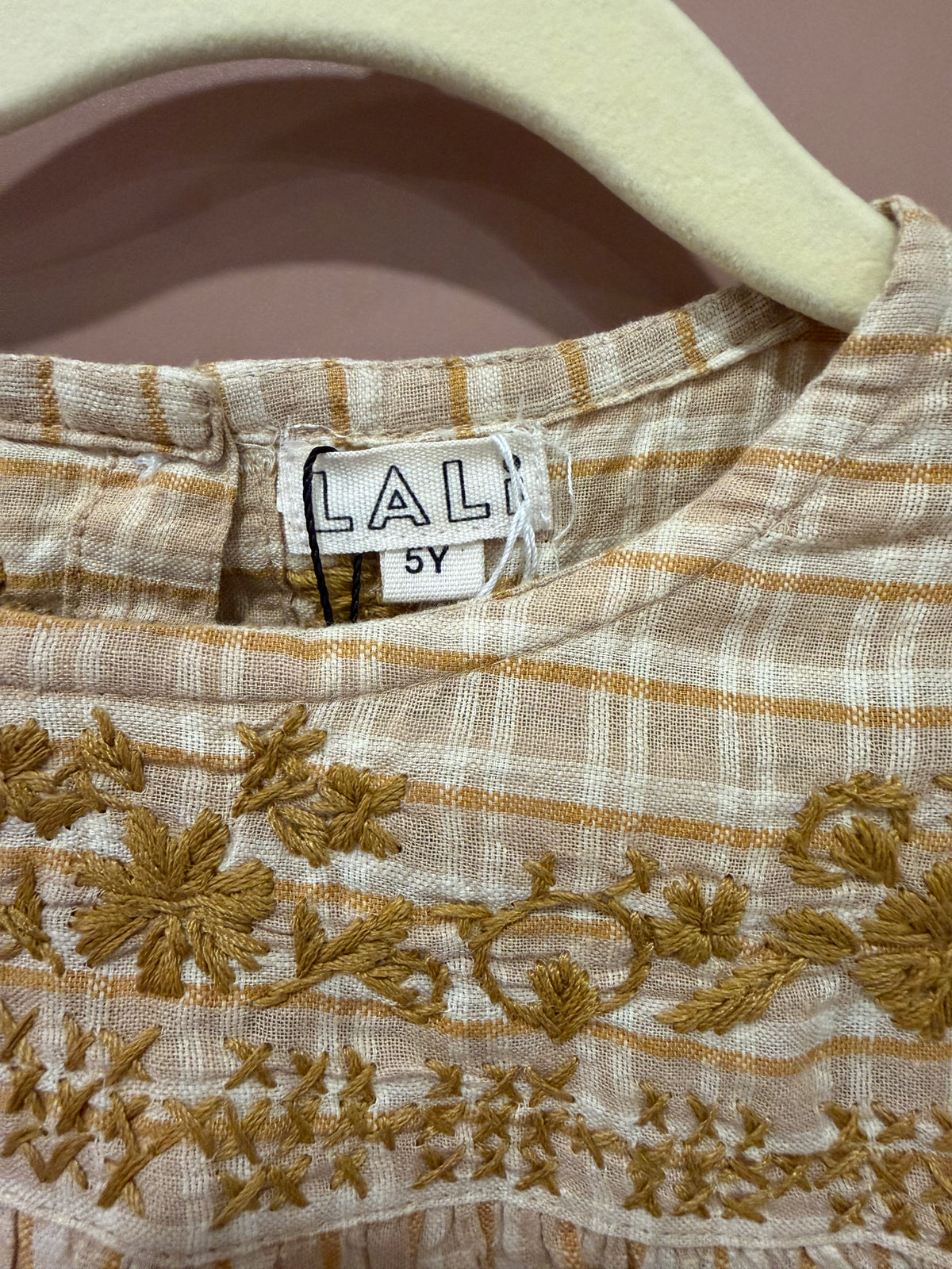 LALi - Plaid Embroidered Shirt - 5Y