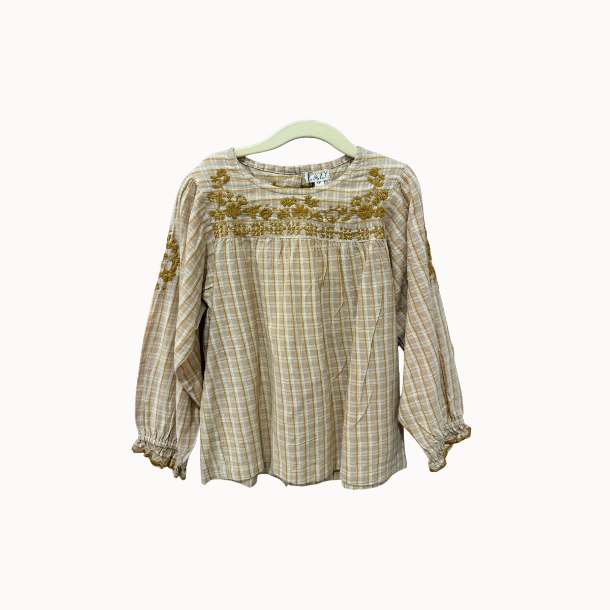 LALi - Plaid Embroidered Shirt - 5Y