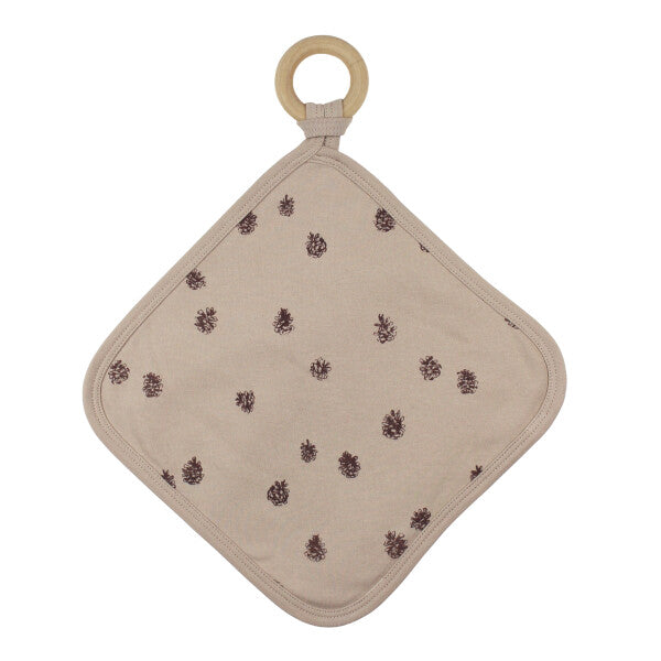 L'oved Baby - Lovey with Removable Teething Ring in Oatmeal Pinecone